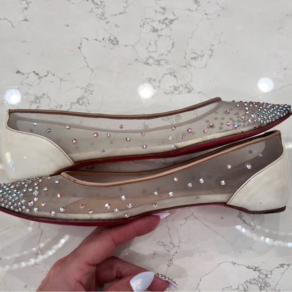 Christian Louboutin Follies Strass Flats, size 37 - Picture 10 of 14